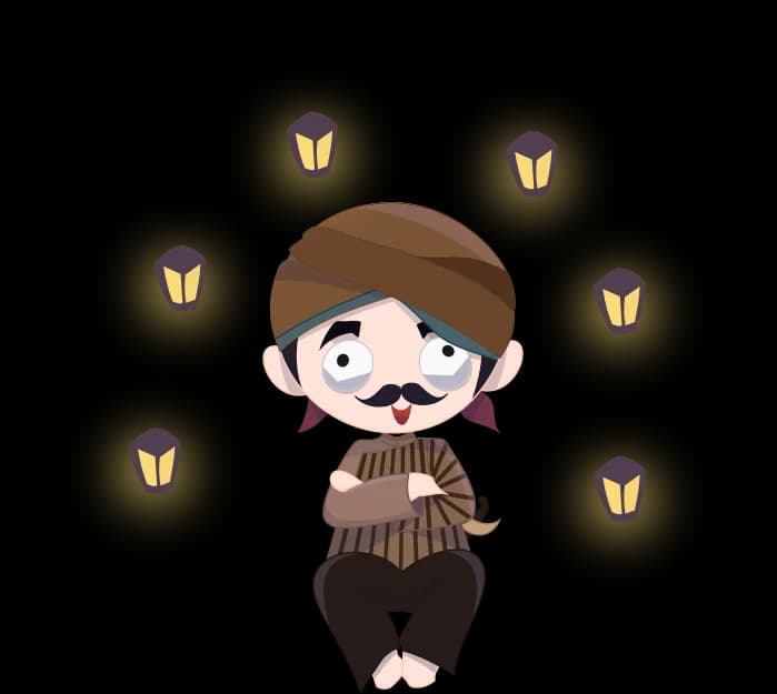 The shaman, surrounded by the spirits they keep